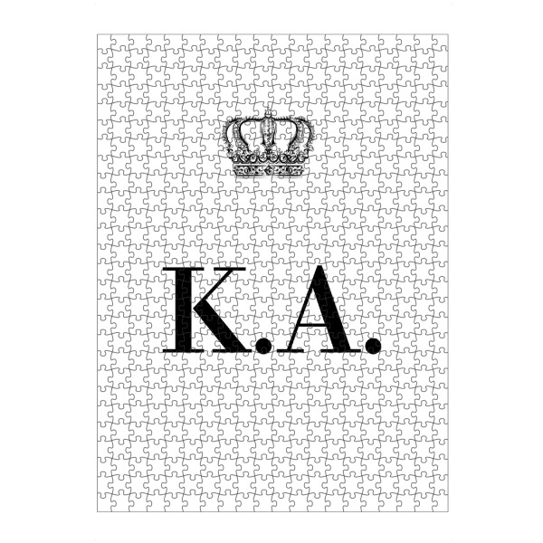 Puzzle Ravensburger "King KA" artboxONE - Schwarzweiß,Buchstaben