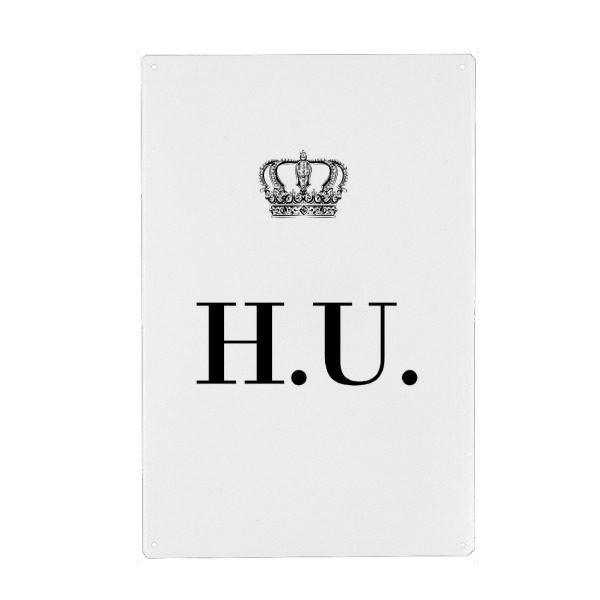 Holzbild "King HU" artboxONE - Schwarzweiß,Buchstaben