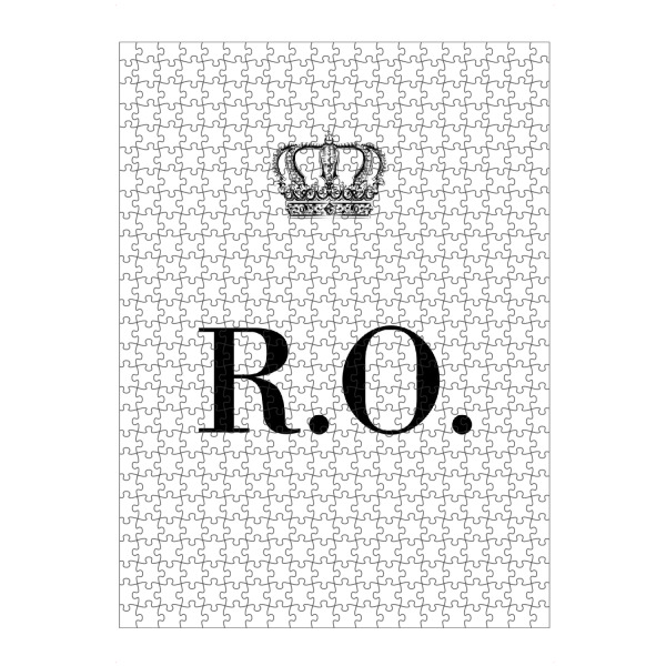 artboxONE Puzzle "King RO" artboxONE - Schwarzweiß,Buchstaben