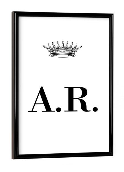 Poster mit schwarzem Rahmen "Queen AR" artboxONE - Schwarzweiß,Buchstaben