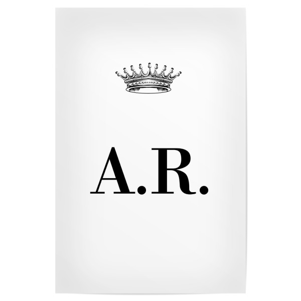 Poster 30x20 cm "Queen AR" artboxONE - Schwarzweiß,Buchstaben