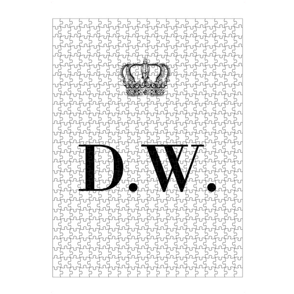 artboxONE Puzzle "King DW" artboxONE - Schwarzweiß,Buchstaben
