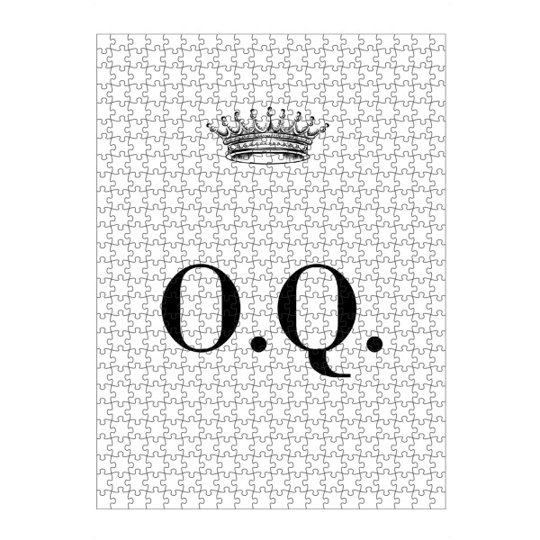 artboxONE Puzzle "Queen OQ" artboxONE - Schwarzweiß,Buchstaben
