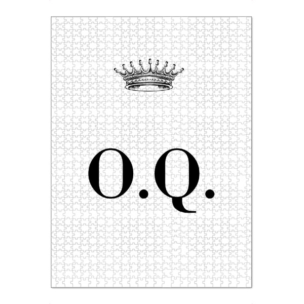 Puzzle Ravensburger "Queen OQ" artboxONE - Schwarzweiß,Buchstaben