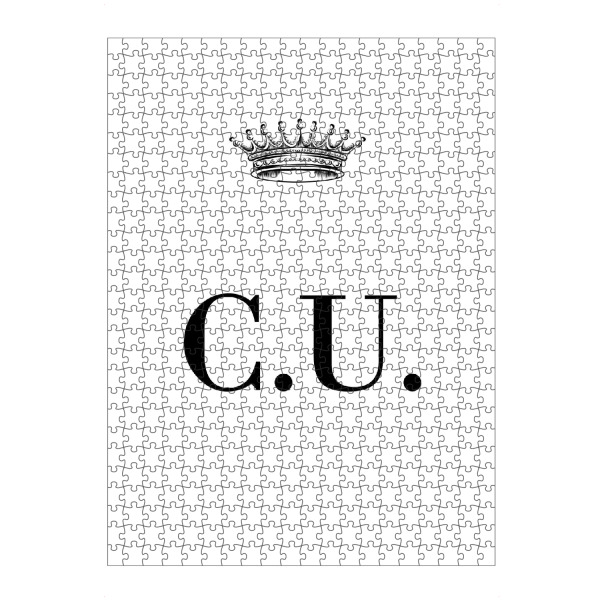 artboxONE Puzzle "Queen CU" artboxONE - Schwarzweiß,Buchstaben