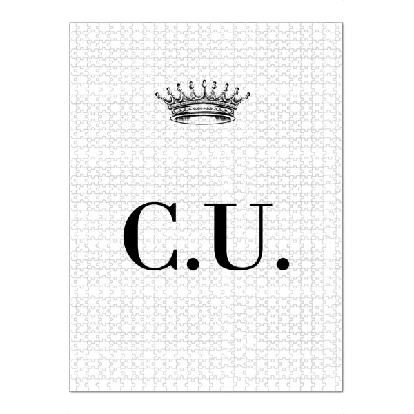 Puzzle Ravensburger "Queen CU" artboxONE - Schwarzweiß,Buchstaben