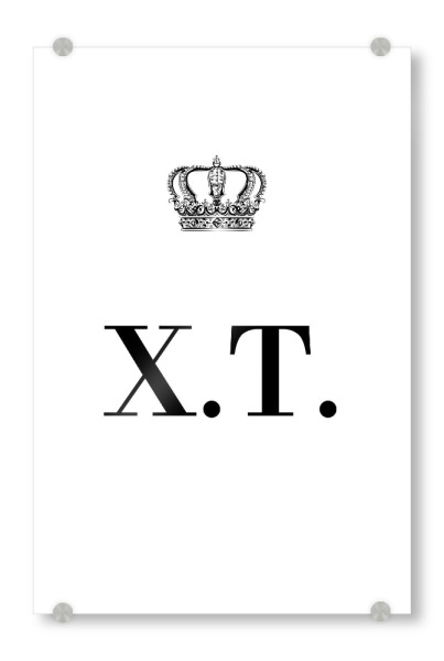 Acrylglasbild "King XT" artboxONE - Schwarzweiß,Buchstaben