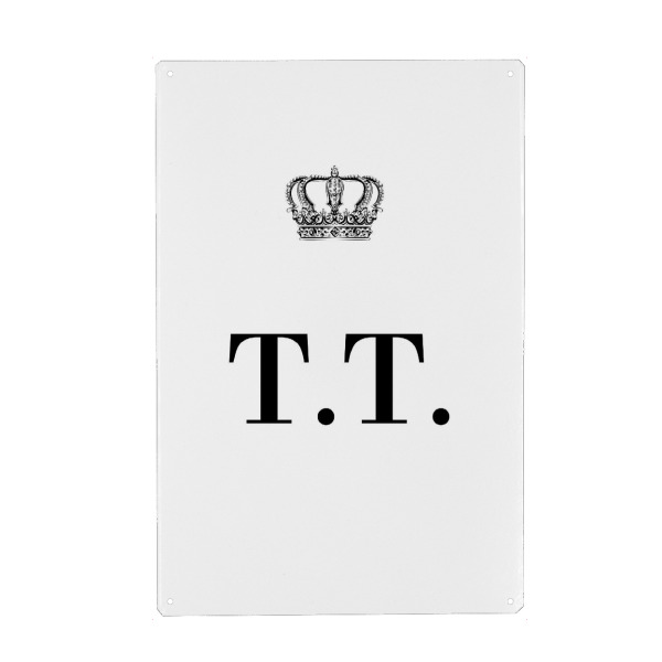 Holzbild "King TT" artboxONE - Schwarzweiß,Buchstaben