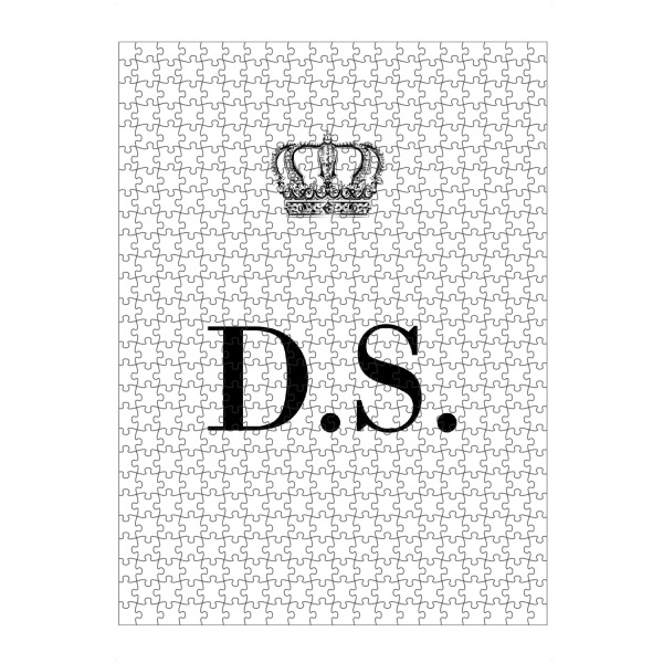 Puzzle Ravensburger "King DS" artboxONE - Schwarzweiß,Buchstaben