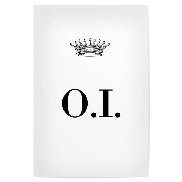 Poster "Queen OI" artboxONE - Schwarzweiß,Buchstaben