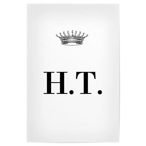 Poster 30x20 cm "Queen HT" artboxONE - Schwarzweiß,Buchstaben