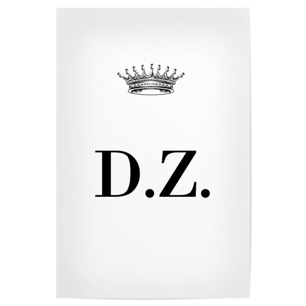 Poster "Queen DZ" artboxONE - Schwarzweiß,Buchstaben