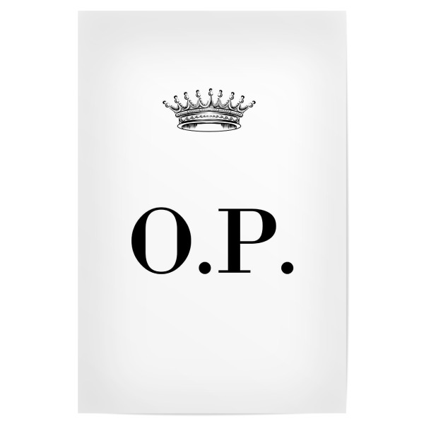 Poster "Queen OP" artboxONE - Schwarzweiß,Buchstaben