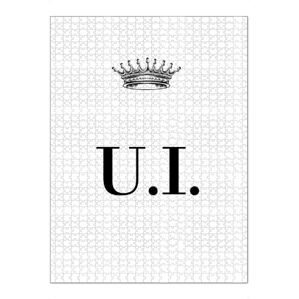 Puzzle Ravensburger "Queen UI" artboxONE - Schwarzweiß,Buchstaben