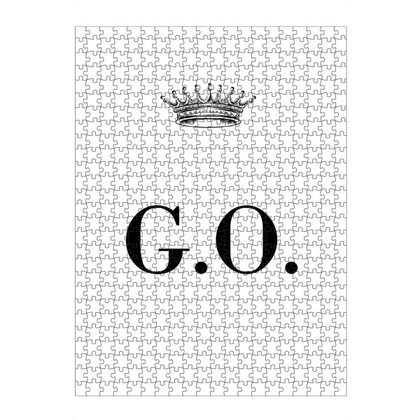Puzzle Ravensburger "Queen GO" artboxONE - Schwarzweiß,Buchstaben