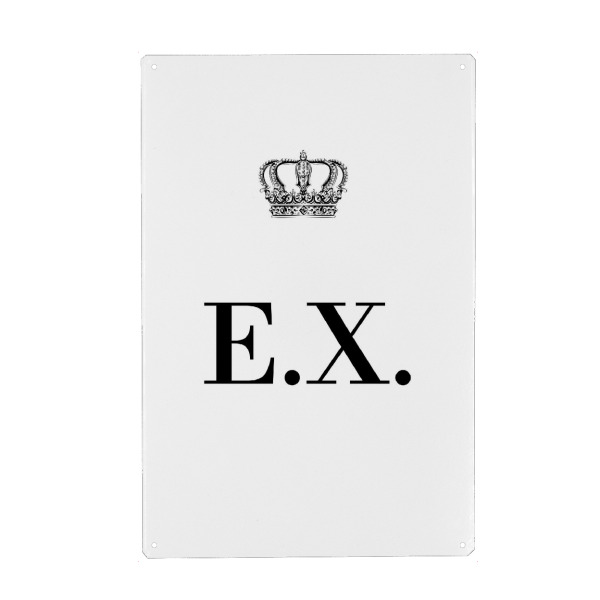Holzbild "King EX" artboxONE - Schwarzweiß,Buchstaben