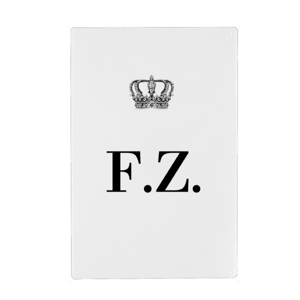 Holzbild "King FZ" artboxONE - Schwarzweiß,Buchstaben