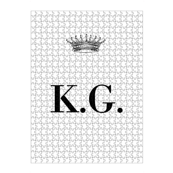 artboxONE Puzzle "Queen KG" artboxONE - Schwarzweiß,Buchstaben