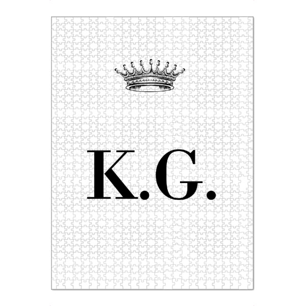Puzzle Ravensburger "Queen KG" artboxONE - Schwarzweiß,Buchstaben