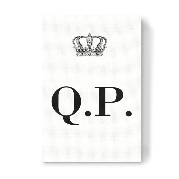 Leinwandbild "King QP" artboxONE - Schwarzweiß,Buchstaben
