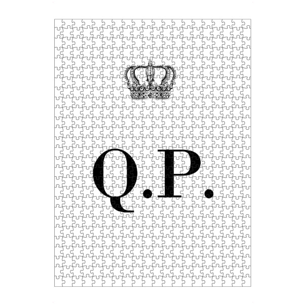 Puzzle Ravensburger "King QP" artboxONE - Schwarzweiß,Buchstaben