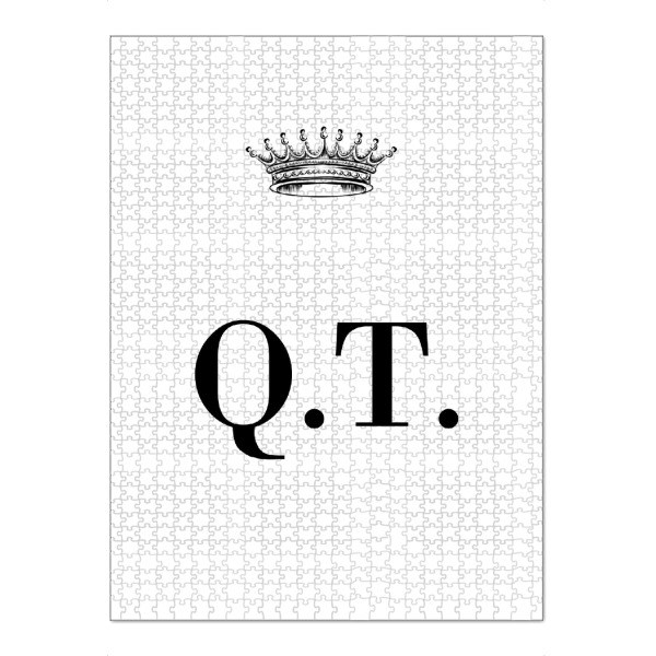 Puzzle Ravensburger "Queen QT" artboxONE - Schwarzweiß,Buchstaben