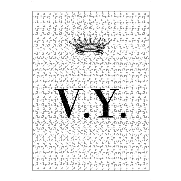 artboxONE Puzzle "Queen VY" artboxONE - Schwarzweiß,Buchstaben