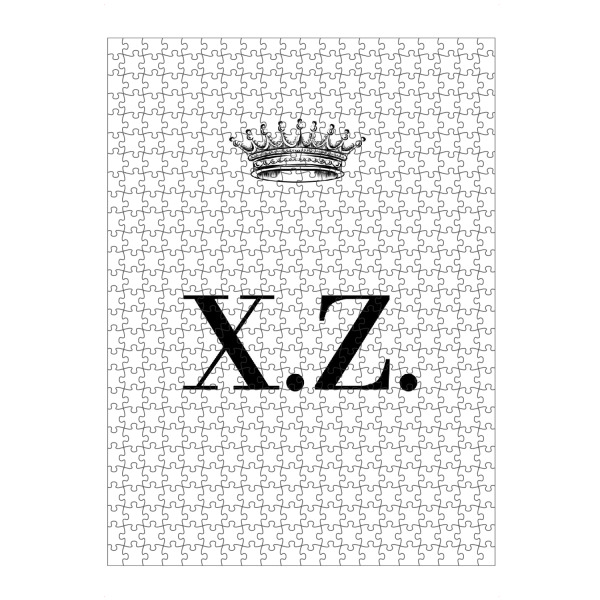Puzzle Ravensburger "Queen XZ" artboxONE - Schwarzweiß,Buchstaben