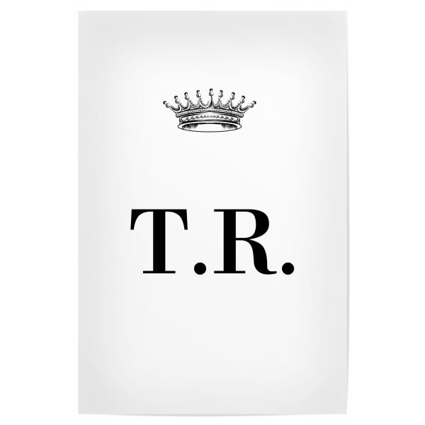 Poster "Queen TR" artboxONE - Schwarzweiß,Buchstaben