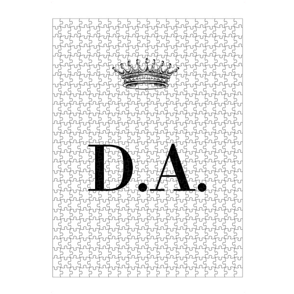artboxONE Puzzle "Queen DA" artboxONE - Schwarzweiß,Buchstaben