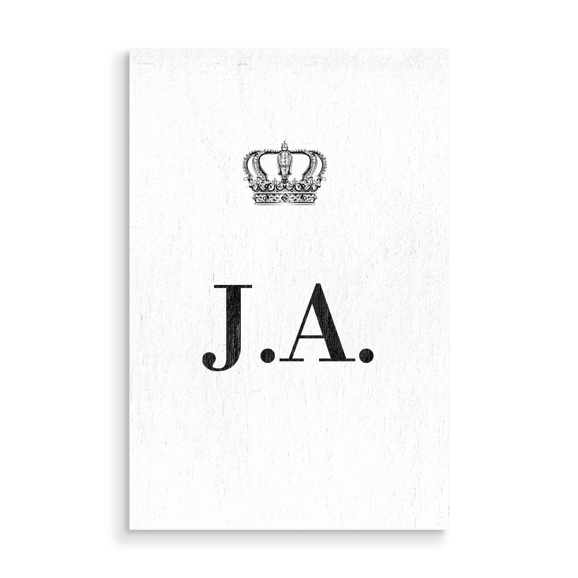 Holzbild "King JA" artboxONE - Schwarzweiß,Buchstaben