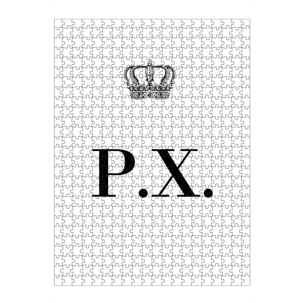 artboxONE Puzzle "King PX" artboxONE - Schwarzweiß,Buchstaben
