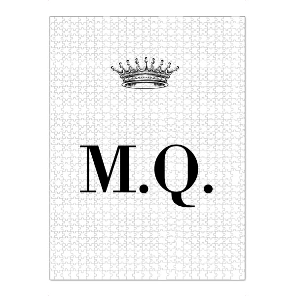 Puzzle Ravensburger "Queen MQ" artboxONE - Schwarzweiß,Buchstaben