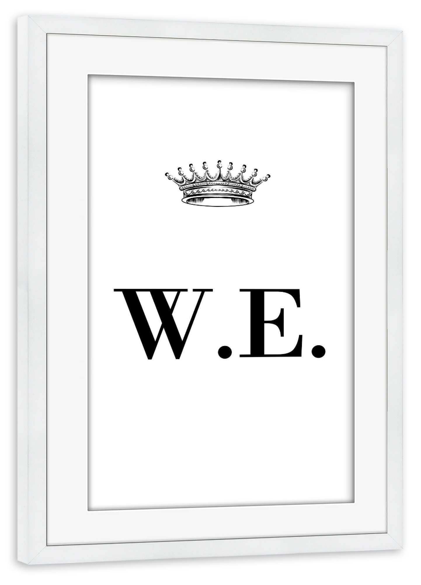 Poster mit Rahmen weiß "Queen WE" artboxONE - Schwarzweiß,Buchstaben