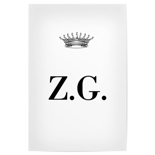 Poster 30x20 cm "Queen ZG" artboxONE - Schwarzweiß,Buchstaben