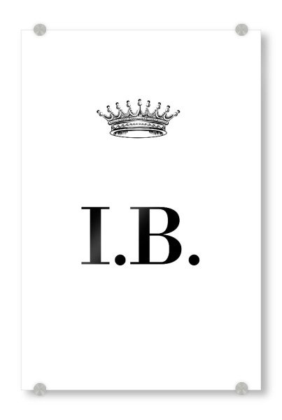 Acrylglasbild "Queen IB" artboxONE - Schwarzweiß,Buchstaben