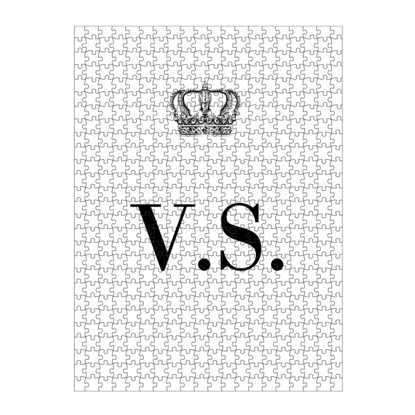 artboxONE Puzzle "King VS" artboxONE - Schwarzweiß,Buchstaben