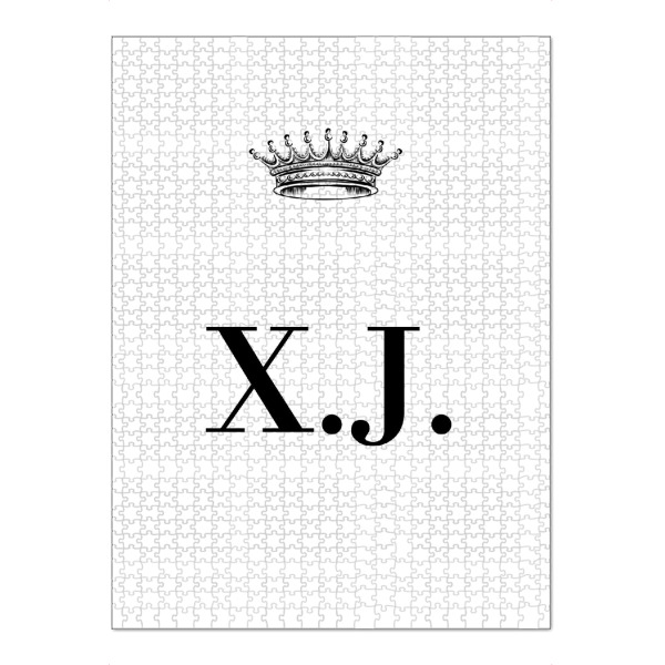 Puzzle Ravensburger "Queen XJ" artboxONE - Schwarzweiß,Buchstaben