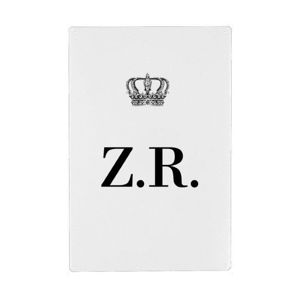 Holzbild "King ZR" artboxONE - Schwarzweiß,Buchstaben