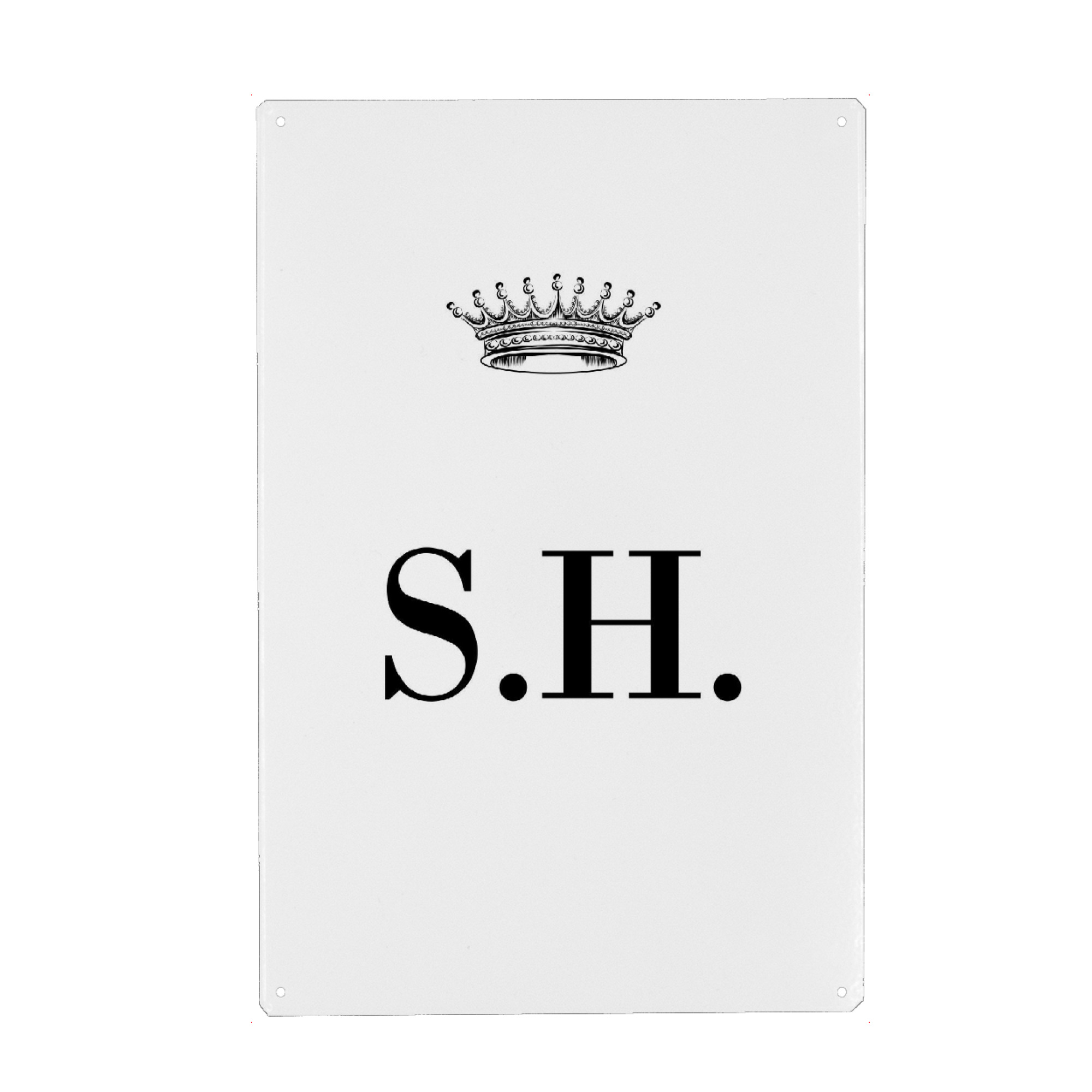Metall Poster "Queen SH" artboxONE - Schwarzweiß,Buchstaben