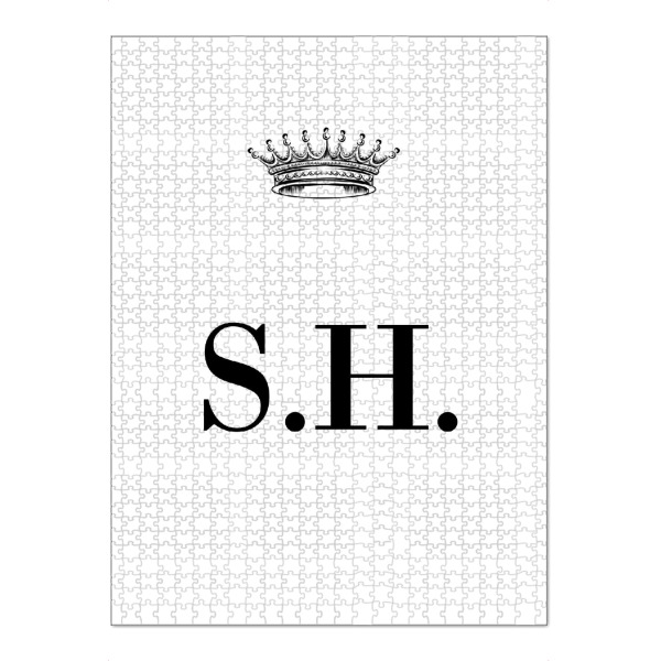 Puzzle Ravensburger "Queen SH" artboxONE - Schwarzweiß,Buchstaben