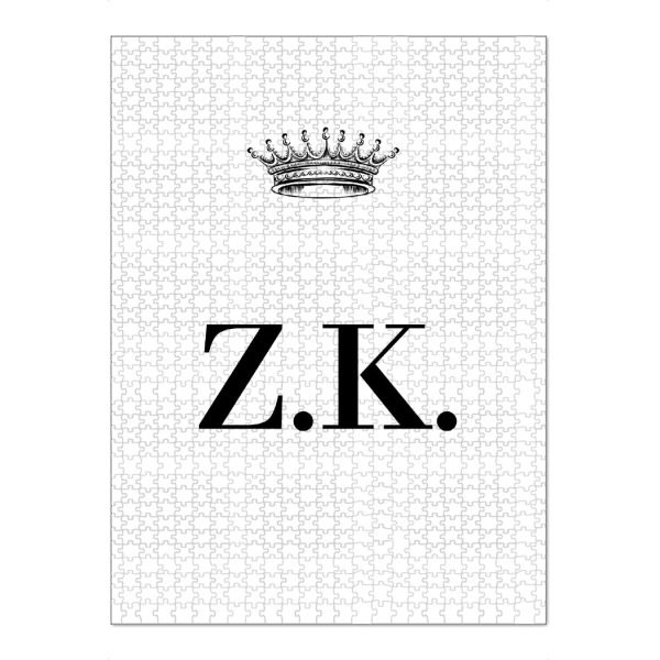 Puzzle Ravensburger "Queen ZK" artboxONE - Schwarzweiß,Buchstaben