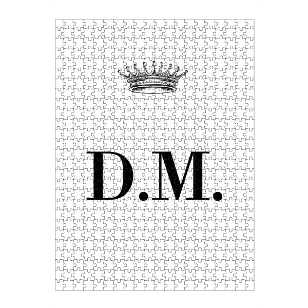 artboxONE Puzzle "Queen DM" artboxONE - Schwarzweiß,Buchstaben