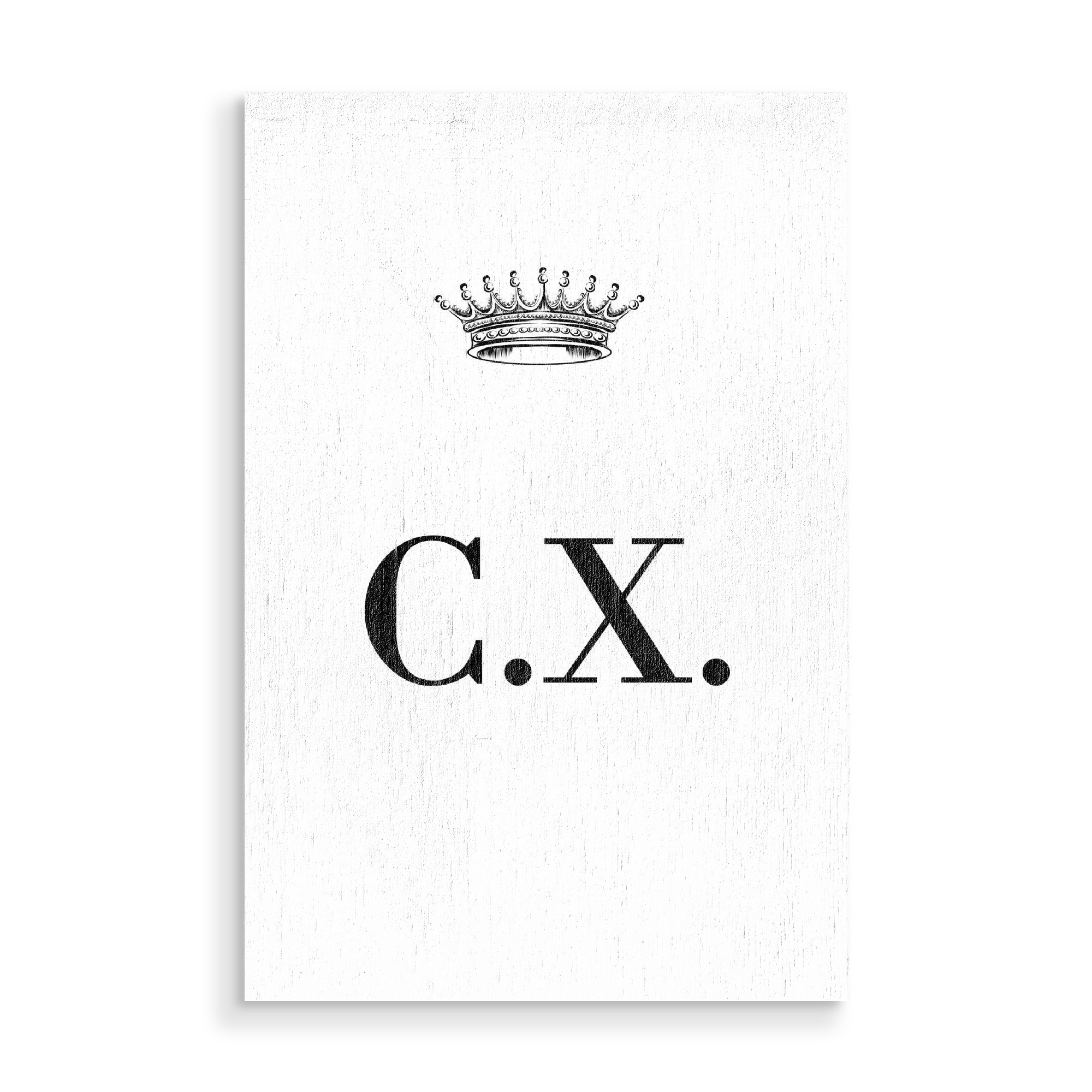Holzbild "Queen CX" artboxONE - Schwarzweiß,Buchstaben