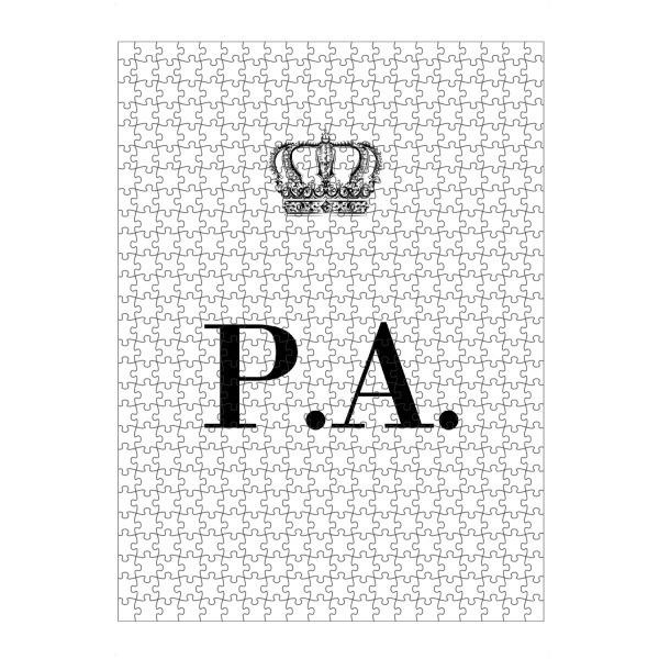 artboxONE Puzzle "King PA" artboxONE - Schwarzweiß,Buchstaben