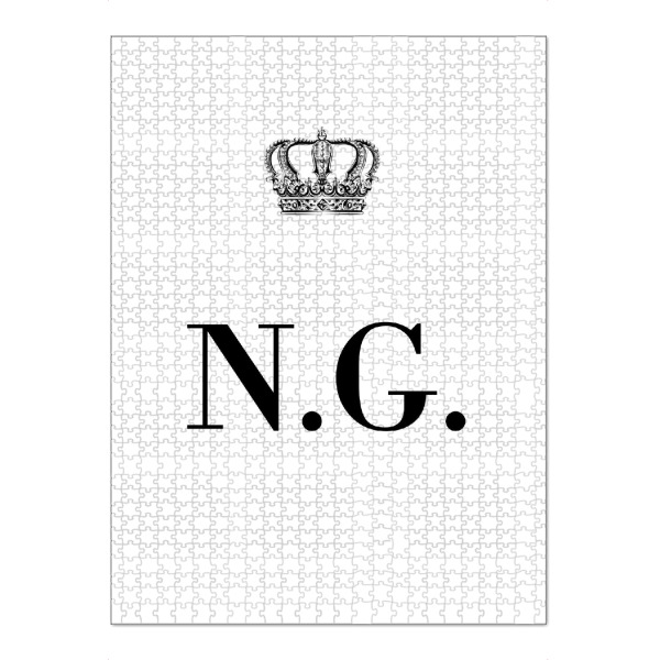 Puzzle Ravensburger "King NG" artboxONE - Schwarzweiß,Buchstaben