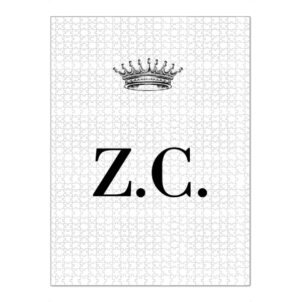 Puzzle Ravensburger "Queen ZC" artboxONE - Schwarzweiß,Buchstaben