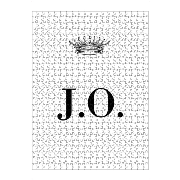 Puzzle Ravensburger "Queen JO" artboxONE - Schwarzweiß,Buchstaben