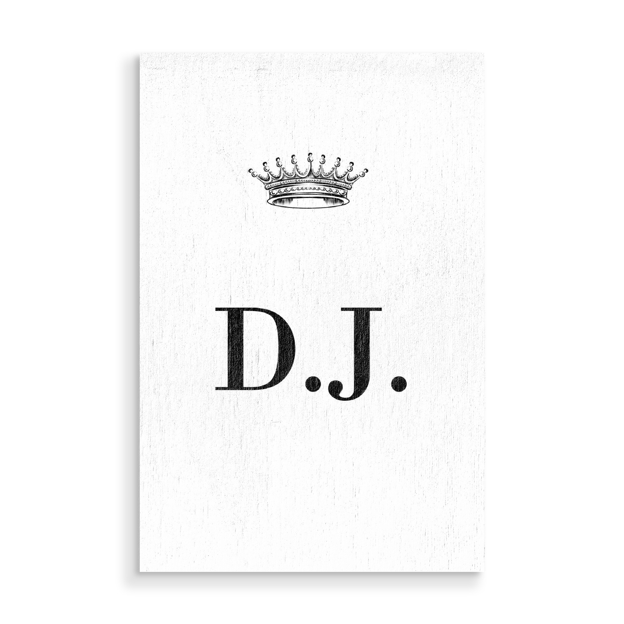 Holzbild "Queen DJ" artboxONE - Schwarzweiß,Buchstaben