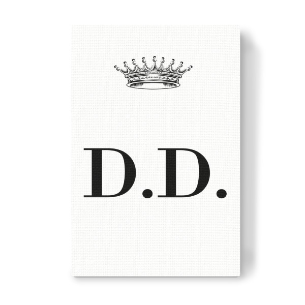 Leinwandbild "Queen DD" artboxONE - Schwarzweiß,Buchstaben